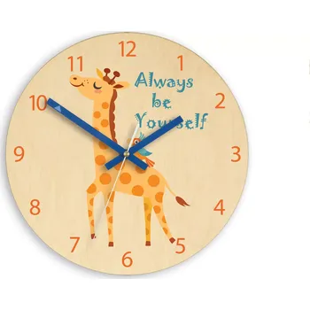 Hodiny Dětské nástěnné hodiny Ami Žirafa 30 cm vícebarevné