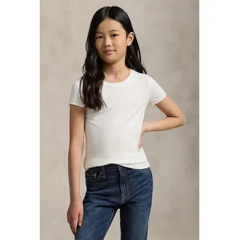 Chlapecké tričko Dětské bavlněné tričko Polo Ralph Lauren 313833549064 bílá 00X, vel. 155-159