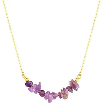 Náhrdelník Náhrdelník s kamenem ametyst 42037.3 ocel