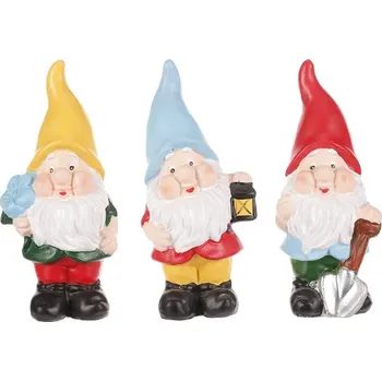 Vánoční dekorace Autronic Trpaslík - keramická figurka, mix 3 druhů, cena za 1 ks, sada 6 ks