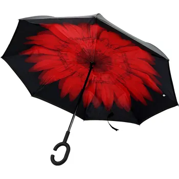 Obrácený deštník do auta Yili RED