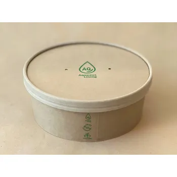 Bio papírová miska hnedá – PLASTIC FREE 1300ml