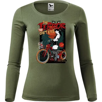 Dámské tričko DOBRÝ TRIKO Dámské bavlněné triko Terror sisters Velikost: 2XL, Barva: Khaki