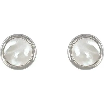 Náušnice Stříbrné náušnice perleťová kolečka