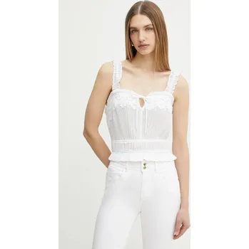 Dámská halenka Halenka Guess REYA dámská, bílá barva, s aplikací, W5GH0U WE340 W5GH0U.WE340 00X, vel. XL