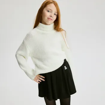 Dívčí sukně Reserved - Kraťasová sukně s viskózou - černý - 677FW-99X - 677FW-99X-164