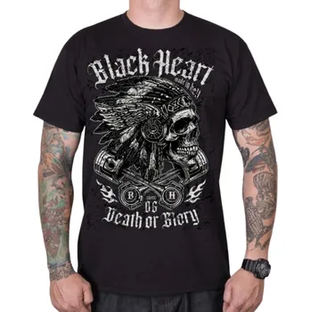 BLACK HEART Triko Huron černá - L