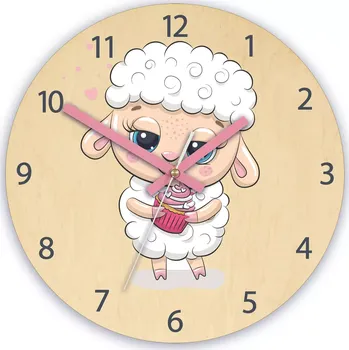 Hodiny Dětské nástěnné hodiny Ami Ovečka 30 cm vícebarevné II