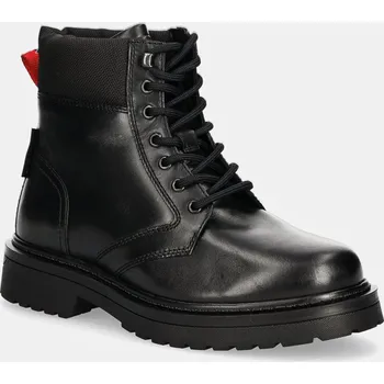 Pánské tenisky Kotníkové boty Tommy Jeans TJM LACE UP BOOT EM0EM01446 černá 99X, EUR 40
