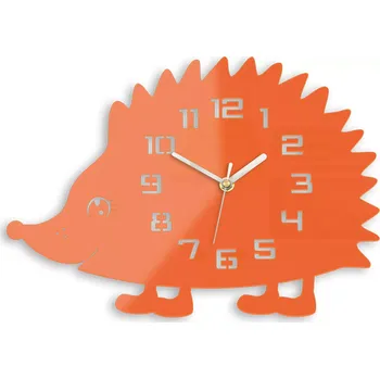 Hodiny Nástěnné hodiny Ježek 34 cm oranžový