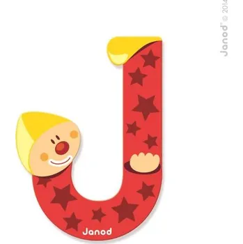 Dřevěná hračka Janod Dřevěné písmenko J lepicí 9 cm