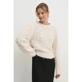 Dámský svetr Svetr Sisley dámský, béžová barva, 145YM105A 01X, vel. M