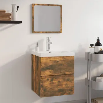 Koupelnový nábytek zahrada-XL Koupelnová sestava kouřový dub kompozitní dřevo 3152864