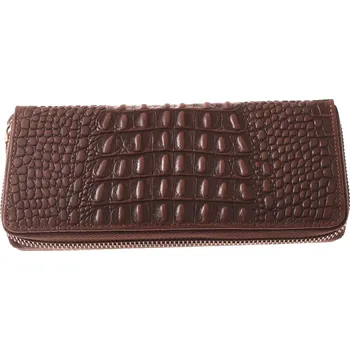 Peněženka Dámská kožená peněženka KUBÁT penál | hnědá | 750232 Kroko