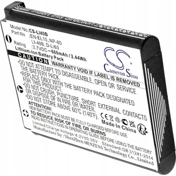 Baterie CS-LI40B pro BenQ DLI-216