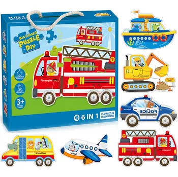 Puzzle Puzzle Vzdělávací Vozidla 48 dílků. Skládačka pro děti Dodo