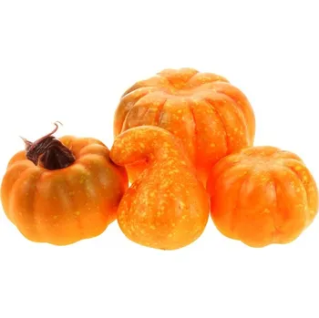 umělá květina Autronic Dýně umělá - mix tvarů, oranžová, cena za balení (4 ks), sada 12 ks