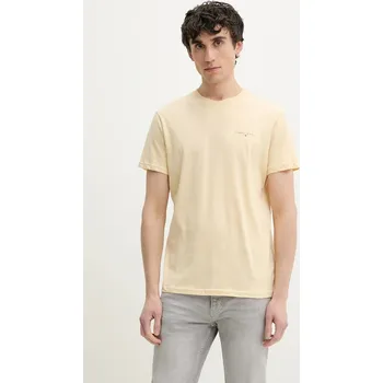 Pánské tričko Bavlněné tričko Tommy Jeans žlutá barva, DM0DM21188 10X, vel. XXL