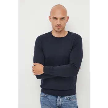 Pánský svetr Svetr Sisley pánský, tmavomodrá barva, lehký 10F2S1C78.06U 59X, vel. L