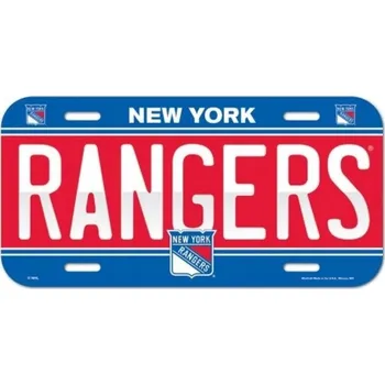 Plechová cedule Cedule New York Rangers NHL License Plate Banner