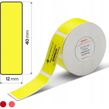 Samolepící etiketa NIIMBOT Štítky Samolepky Žluté 12 x 40 mm 160 ks pro D11, D110, D101, H1S