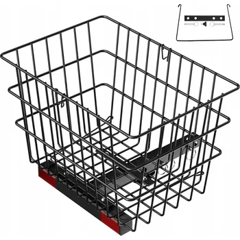 Úložný box SucceBuy Košík na kolo 39x30x30CM Nosnost 10KG Odolný proti korozi Zadní košík