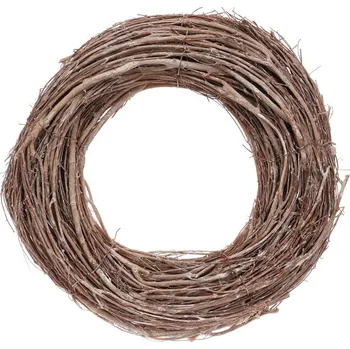 Autronic Věnec proutěný - pr. 30 cm, barva šedo-bílá, sada 2 ks