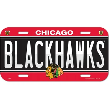 Plechová cedule Cedule Chicago Blackhawks NHL License Plate Banner