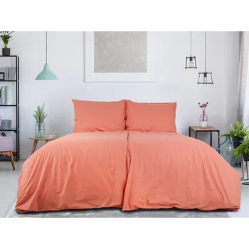 Povlečení B.E.S. - Petrovice, s.r.o. Povlečení BAVLNA Jednobarevné uzavírání ZIP - Rezavá Rozměr: 140 x 200 + 70 x 90