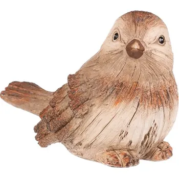 Autronic Ptáček - polyresinová figurka, vel. L, béžovo-hnědý, sada 2 ks