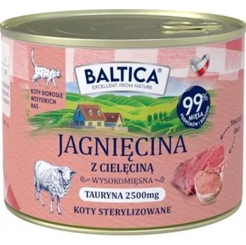 Krmivo pro kočku Baltica bezobilné mokré krmivo pro kočky jehněčí s králíkem 185g