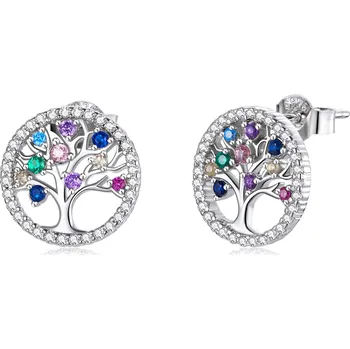 Náušnice Elenys stříbrné peckové náušnice Strom života