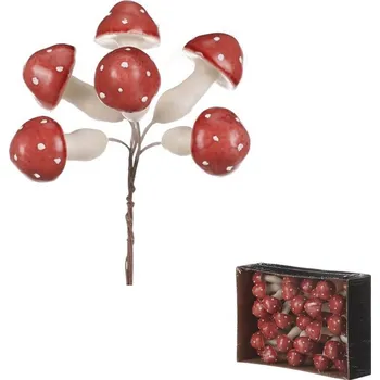 umělá květina Autronic Houby na drátku, barva lososová, cena za balení (36 ks), sada 2 ks