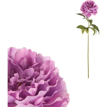 umělá květina Autronic Pivoňka - umělá řezaná květina, fialová, sada 6 ks