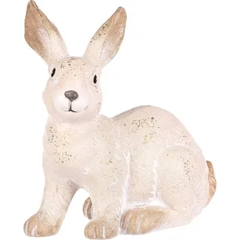 Autronic Zajíc keramický - střední, barva světle béžová, sada 4 ks