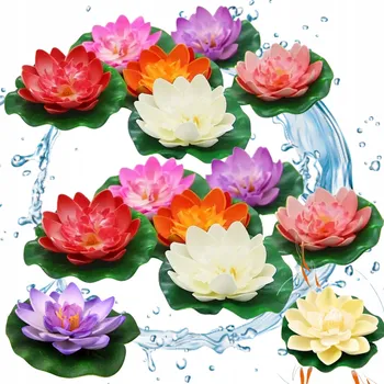 Zahradní jezírko Plovoucí květy, umělé lekníny plovoucí dekorace DO JEZÍRKA