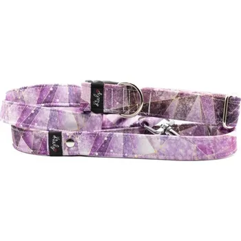 Obojek pro psa Obojek HAPPYZOO BY KIWLY softshell Hvězdná geometrie růžovofialová 3x32-48cm
