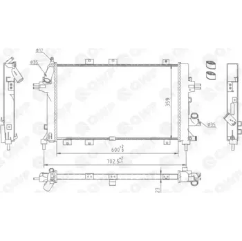 Chladič motoru QWP Chladič vody QWP WRA165