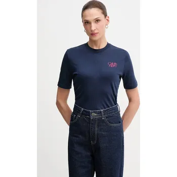 Dámské tričko Bavlněné tričko Calvin Klein Jeans LV047D211G námořnická modř 59X, vel. XS
