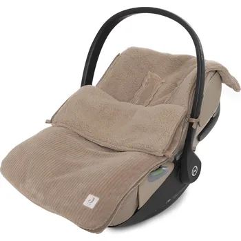 Kočárek Jollein Fusak do autosedačky Cloudy Rib Milky Coffee
