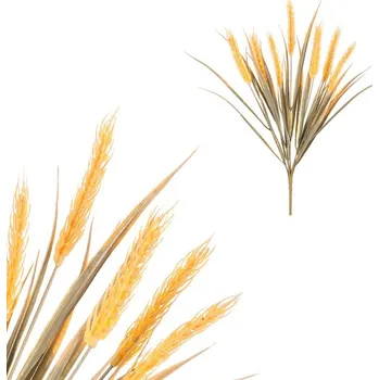 umělá květina Autronic Tráva s klasy - umělý trs, barva krémovo-žlutá, sada 12 ks