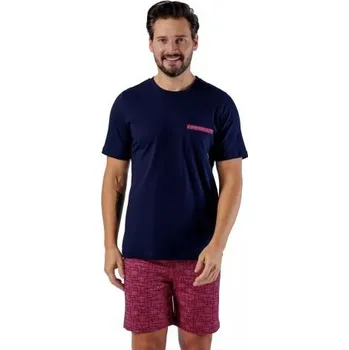 Pánské pyžamo Pánské pyžamo Rafal 1601/51 HOTBERG granát (modrá) L