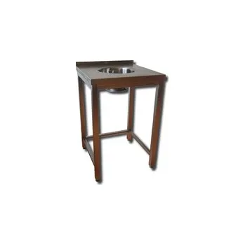 Pracovní stůl nerezový s dřezovou miskou pro PROFI drtiče gastro