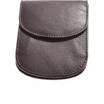 Kožená ručně šitá malá peněženka KUBÁT podkova | černá | 734312 Barva: koňaková