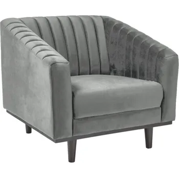 Křeslo Signal ASPREY 1 VELVET KŘESLO ŠEDÁ BLUVEL 14/ WENGE,