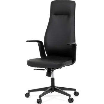 Jídelní židle Autronic Kancelářské křeslo, houpací mechanismus, černá ekokůže, KA-T8325 BK