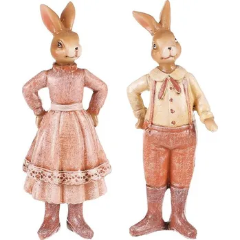 Autronic Zajíc v oblečku - stojící, malý, mix 2 druhů, cena za 1 ks, sada 8 ks