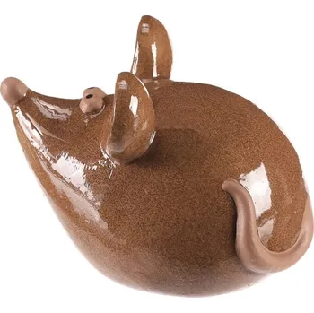 Autronic Myš keramická - větší, barva hnědá, sada 2 ks