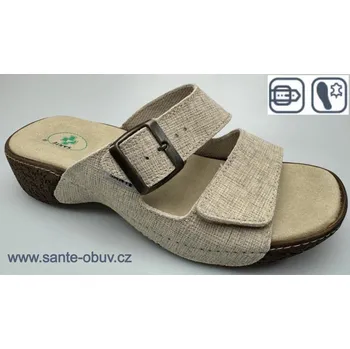 Dámská zdravotní obuv SANTÉ N/109/5/21 BÉŽOVÁ zdravotní pantofel vel.36-42, --- - 41