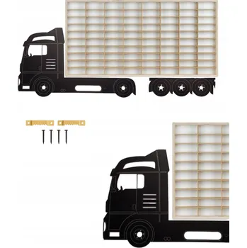 police Police vitrína organizér na zeď na autíčka angličáky auta hot wheels, 80 přihrádek